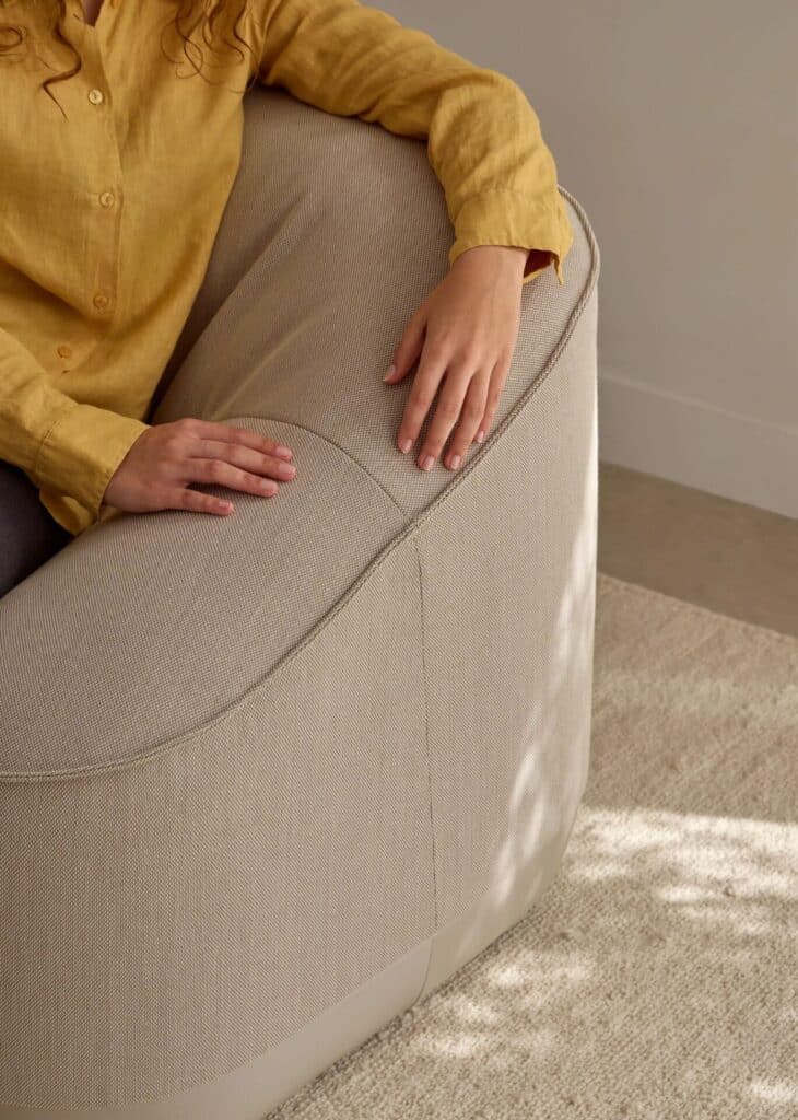 Comfortable modern workspace with stylish furniture and professional setting.